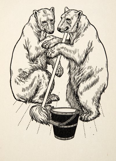 Os filhotes de urso, de cem anecdotes dos animais, bar. 1924 de Percy J. Billingshurst