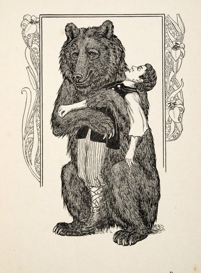 O urso e a criança, de cem anecdotes dos animais, bar. 1924 de Percy J. Billingshurst