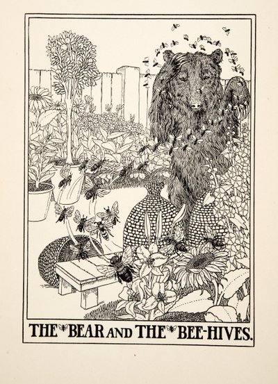 The Bear and the Beehives, de A Hundred Fables of Aesop, pub.1903 (gravura) de Percy J. Billingshurst