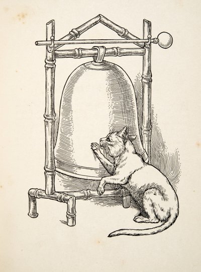 O sino do jantar, de cem anecdotes dos animais, bar. 1924 de Percy J. Billingshurst