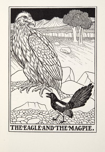 A Águia e a Pega, de Fontaine Fables, pub. 1905 de Percy J. Billingshurst