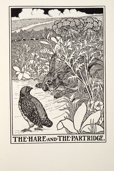 The Hare e The Partridge, de Fontaine Fables, pub. 1905 de Percy J. Billingshurst