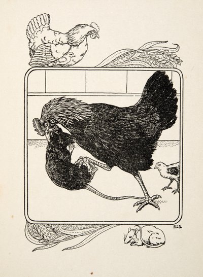 O heroísmo de uma galinha, de cem anedotas de animais, pub. 1924 de Percy J. Billingshurst