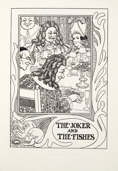 The Joker and the Fishes, de Fontaine Fables, pub. 1905 (gravura) de Percy J. Billingshurst