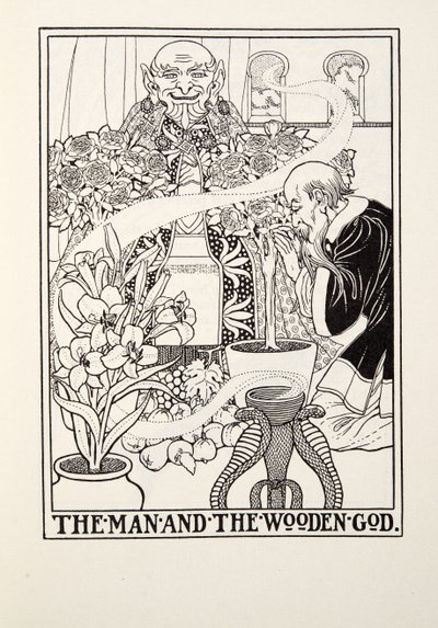 O homem e o Deus de madeira, de Fontaine Fables, pub. 1905 de Percy J. Billingshurst