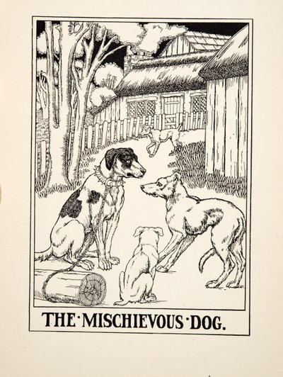 The Mischievous Dog, from A Hundred Fables of Aesop, pub.1903 (gravura) de Percy J. Billingshurst
