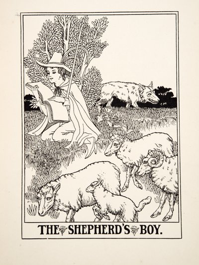 The Shepherds Boy, de cem fábulas de Esopo, pub.1903 de Percy J. Billingshurst