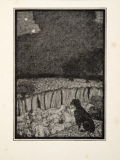O cão dos pastores, de cem anecdotes dos animais, bar. 1924 de Percy J. Billingshurst