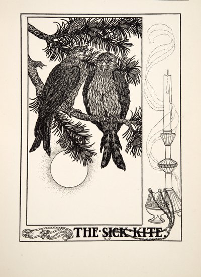 O papagaio doente, de cem fábulas de Esopo, pub.1903 de Percy J. Billingshurst