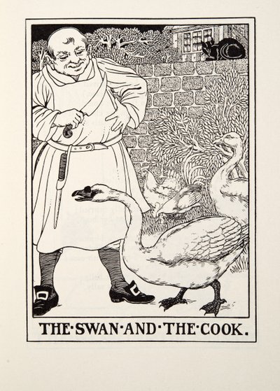 O Cisne e o Cozinheiro, de Fontaine Fables, pub. 1905 de Percy J. Billingshurst