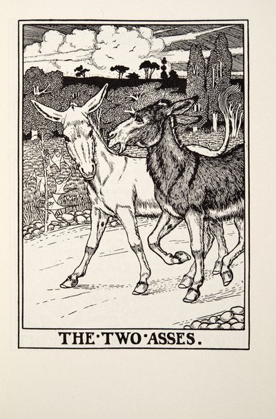 The Two Asses, de Fontaine Fables, pub. 1905 de Percy J. Billingshurst