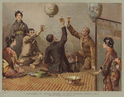 Natal no Japão, Aqui é para os amigos que é Awa (chromolitho) de Percy Macquoid