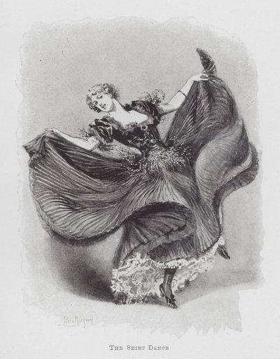 A dançar: A Dança da Saia (litho) de Percy Macquoid