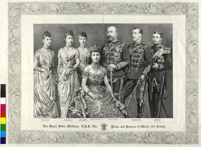 O mais tarde Rei de Inglaterra Família real britânica 1888 de Percy Macquoid