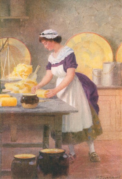Ilustração para Adam Bede de George Eliot (litografia a cores) de Percy Tarrant