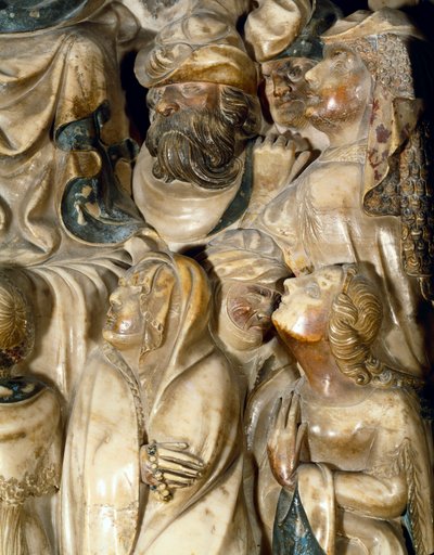 Personagens esculpidas da predela do altar-mor da Catedral de Tarragona de Pere Johan