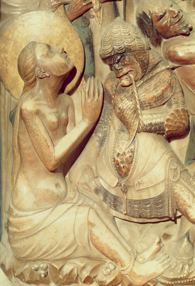 O martírio de Santa Tecla, detalhe do altar-mor (alabastro) de Pere Johan