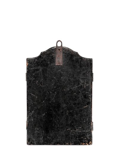Um santuário cristão portátil (Seigan) encomendado pelos jesuítas portugueses (óleo sobre cobre na caixa) de Period Momoyama