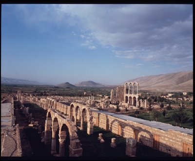 Vista da cidade de Anjar, 705-710 de Period Umayyad