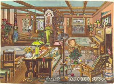 Interior "California Mission Style" de Perkins Harnly