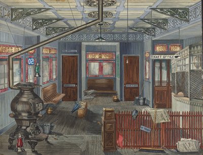 Interior da Estação El de Perkins Harnly