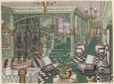 Átrio do Hotel Melrose, 1880 de Perkins Harnly