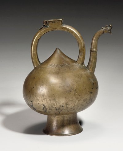 Uma jarra de bronze safávida, Irã, século 17 de Persian School