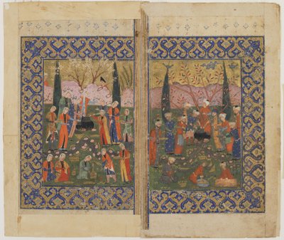Um piquenique no jardim de Persian School
