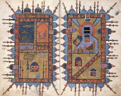 Dobras decorativas de "Dala" il al-Khayrat ", cerca de 800 de Persian School