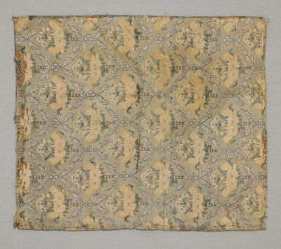 Fragmento, repetição ogival floral de Persian School