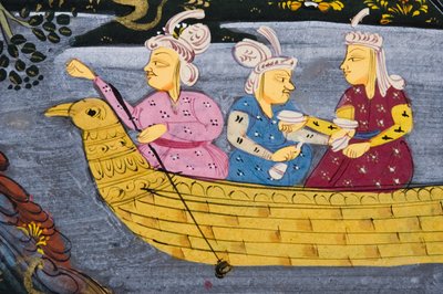 Cena de caça (wc opaca sobre papel) (detalhe de 272918) de Persian School
