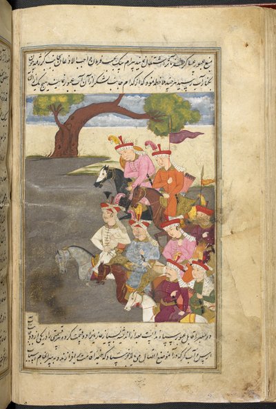 Ou. 3248, f. 55v Shah Ismail e o qizilbash, de 