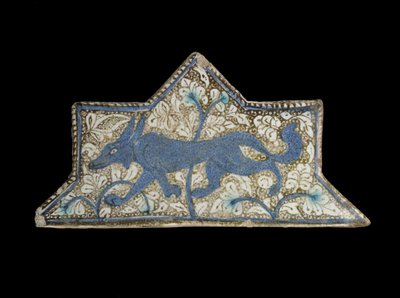 Telha, Irã, dinastia Il-Khanid, final do século XIII a início do século XIV (cerâmica) de Persian School