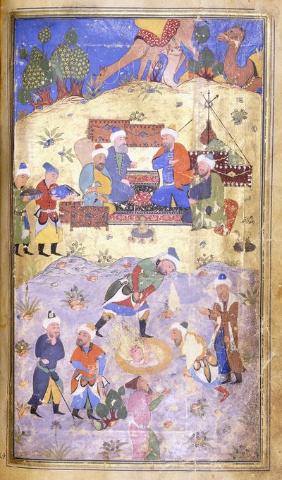 Yusuf sendo resgatado do poço, c.1492-3 de Persian School