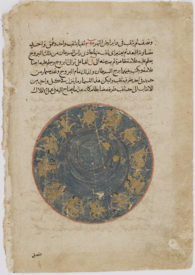 Zal exibindo suas realizações diante do rei Minuchihr, de um Shahnama (Livro dos Reis) por Firdawsi (d.1020) (aquarela, tinta, ouro e prata opacos sobre papel) de Persian School
