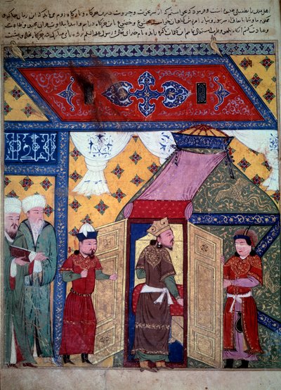 o governante Ghazan (Ghazan Khan ou Ghazan Mahmud, filho de Arghoun e ilkhan da Pérsia) de Persian School