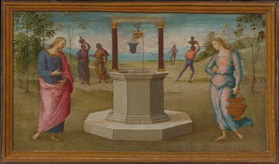 Cristo e a mulher de Samaria de Perugino