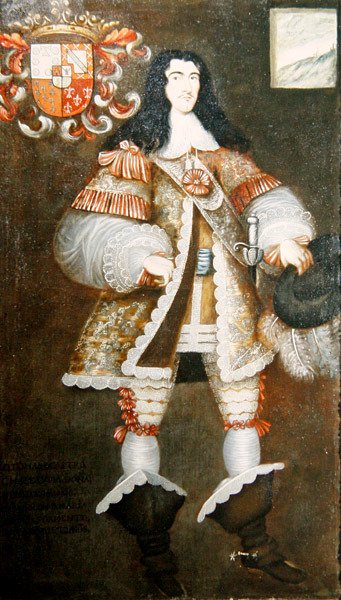 Retrato de Dom Tomas Castro Chaves y Madondoa (óleo sobre tela) de Peruvian School