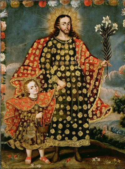 São José e o Menino Jesus, final do século XVII a início do século XVIII de Peruvian School