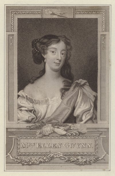 Nell Gwyn, dona do Rei Carlos II (gravura) de Peter (after) Lely
