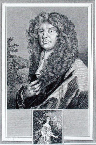 Auto-retrato, gravado por J. Corner (gravura) de Peter (after) Lely