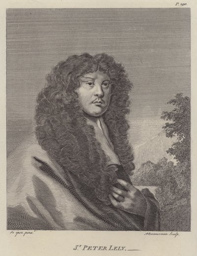 Sir Peter Lely, artista inglês (gravura) de Peter (after) Lely