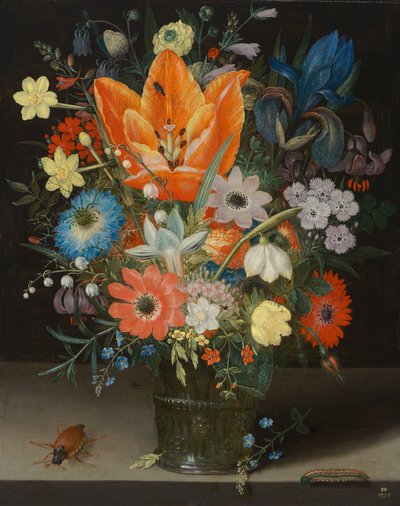 Natureza morta com íris, 1623. de Peter Binoit