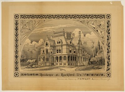 N. C. Thompson House, Rockford, Illinois, Perspectiva de Peter Bonnett Wight