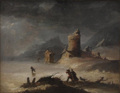 Paisagem com patinadores de Peter Cramer
