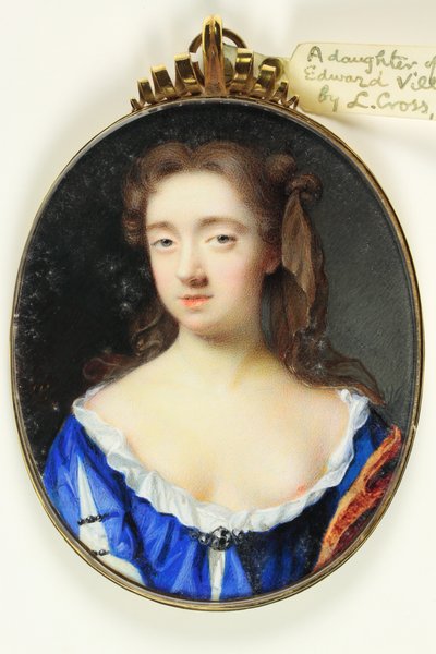Uma filha de Sir Edward Villiers Knight-Marshal (aguarela em velino) de Peter Cross
