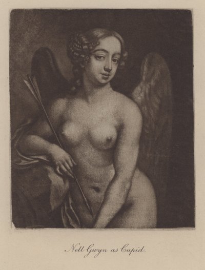Nell Gwyn como Cupido (mezzotint) de Peter Cross
