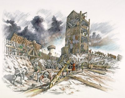 Cerco ao Castelo de Dover, 1216, c1990-2010 de Peter Dunn