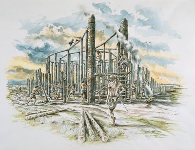 Durrington Walls, Wiltshire, c2500 aC início dos anos 2000 de Peter Dunn
