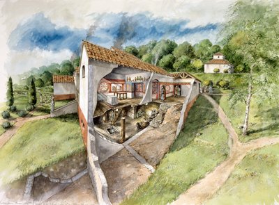 Lullingstone Roman Villa, século 4, c1990-2010 de Peter Dunn
